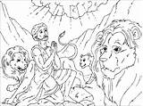 Coloring Lions Den Daniel Pages sketch template