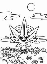 Weed Coloring Pages Funny Printable Cartoon Popular sketch template