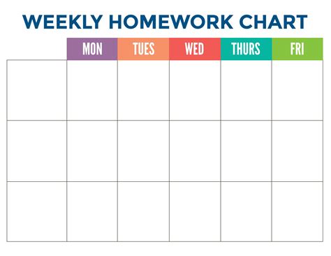 editable homework record chart howework record chart