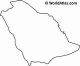 Saudi Arabia Outline Arabien Land Karten Represents sketch template
