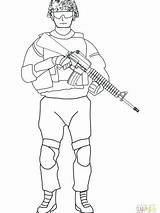 Coloring Gun Pages Military Getcolorings Army Guy sketch template