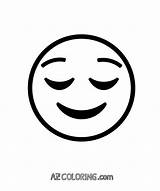 Coloring Emoji Pages Relieved Face Pleased Tongue Books Coloringhome sketch template