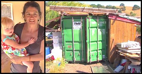 mom lives in this shipping container with her daughter after transforming it with her bare hands