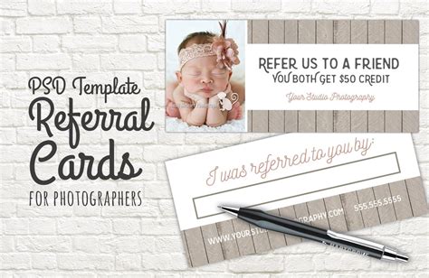 referral card template photography templates creative market