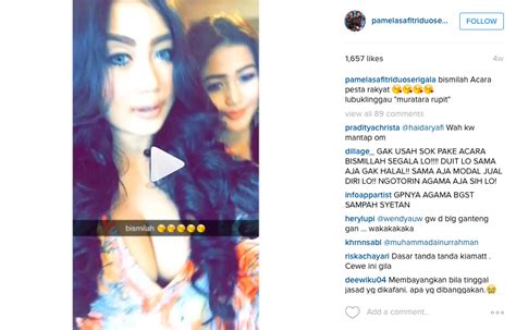 duo serigala s pamela safitri causes yet another uproar by posing with “bismillah” over her