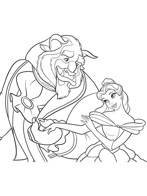 beauty   beast dancing coloring pages