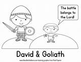 Goliath Bible Sunday Preschoolers Prek Sheets Martha Dxf Scripture sketch template