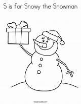 Coloring Snowman Snowy Print Christmas Built California Usa Twistynoodle sketch template