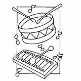 Musique Musical Musicales Xylophone Instrumentos Objects Coloriages Objets Preescolares Maternelle Colorier Tambor Visiter Alege Panou Tableau sketch template
