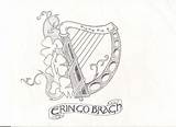 Harp Tattoo Celtic sketch template