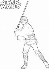 Luke Skywalker Starwars Luz Coloringonly Sable Relacionadas sketch template