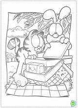 Dinokids Coloring Garfield Close sketch template