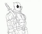Deadpool Marvel Outline Deathstroke Freetoedit sketch template
