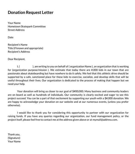 writing  perfect donation letter sample letters templates