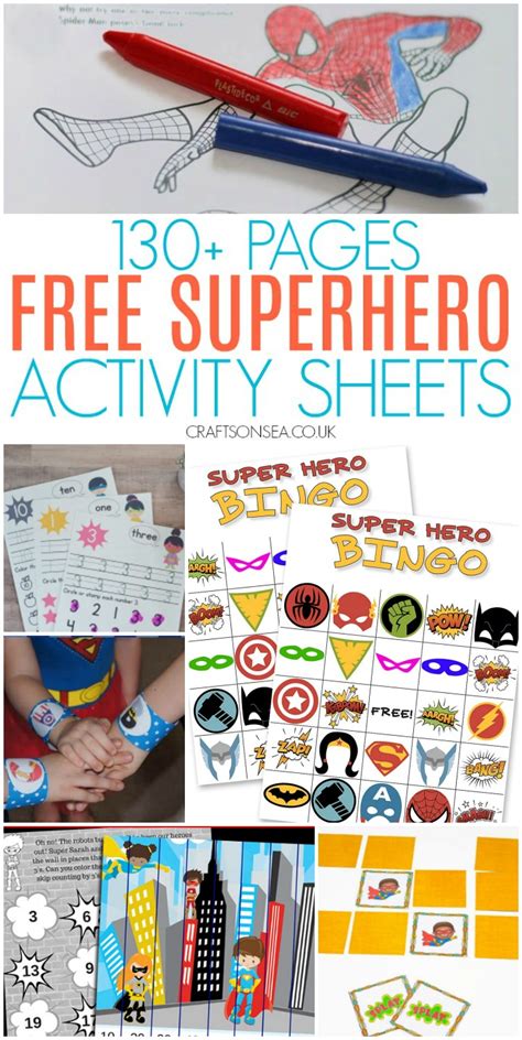 superhero activity sheets activity sheets  kids creative
