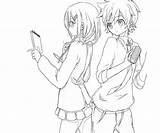 Anime Coloring Pages Couple Cute Kissing Namine Cuddling Couples Tremendous Getcolorings Printable Cou Color Print Designlooter Getdrawings Colorings Another sketch template
