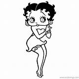 Betty Boop Coloring Pages Printable Gangster Cartoon Clipart Domo Gorgeous Drawing Easy Cliparts  Sheets Color Para Colorear Book Print sketch template