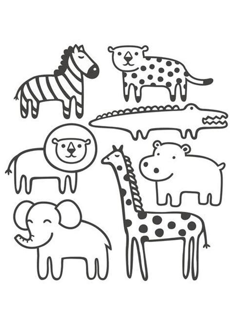 safari animals coloring pages zoo animal coloring pages