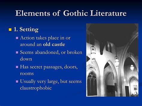 dark romantics gothic literature powerpoint