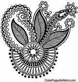 Paisley Coloring Pages Mandala Getcolorings Patterns sketch template