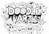 Doodle Coloring Pages Adults Printable Everfreecoloring sketch template