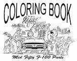 Ford F100 Coloring Mid 1953 Enlarge Click Midfifty sketch template