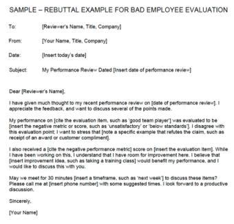 sample narrative employee performance review letters