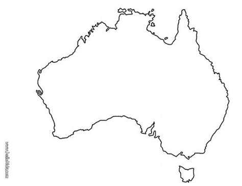 australia map coloring page coloring pages