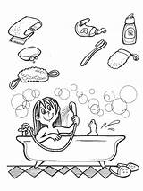 Hygiene Coloring Pages Print sketch template