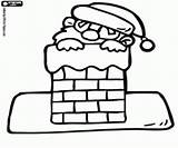 Chimney Coloring Claus Santa Designlooter Entering Through 250px 91kb sketch template