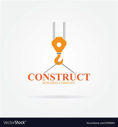 crane logo  construction company royalty  vector