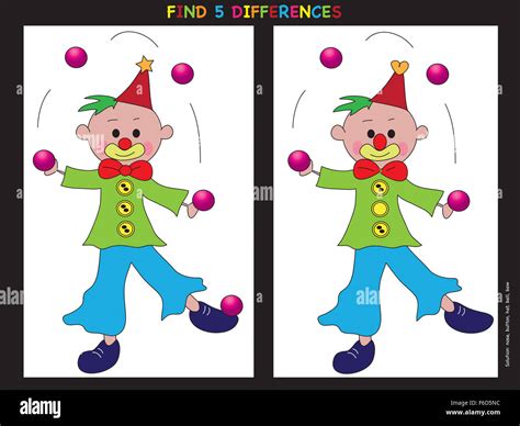 game  children find  differences stock photo alamy