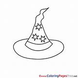 Halloween Hat Colouring Magic Coloring Pages Sheet Title Coloringpagesfree sketch template
