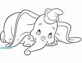 Dumbo Coloring Pages Cute Disneyclips Flying Funstuff sketch template