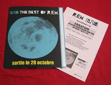Rem In Time 1988 2003 The Best Of R E M French Promo
