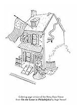 Ross Betsy House Coloring Pages Philadelphia sketch template
