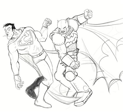 batman  superman coloring pages
