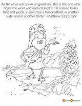 Parable Sower Coloring Parables sketch template