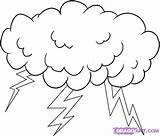Cloud Tempesta Nube Stormy Meteo Fulmini Dragoart Nubi Tormenta Relámpagos Nuvole Bolts sketch template