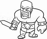 Clash Clans Coloring Pages Barbarian Royale Draw Colorear Dibujos Para Drawing Step Dragoart Online Minecraft Drawings Game Coc Logo Personajes sketch template