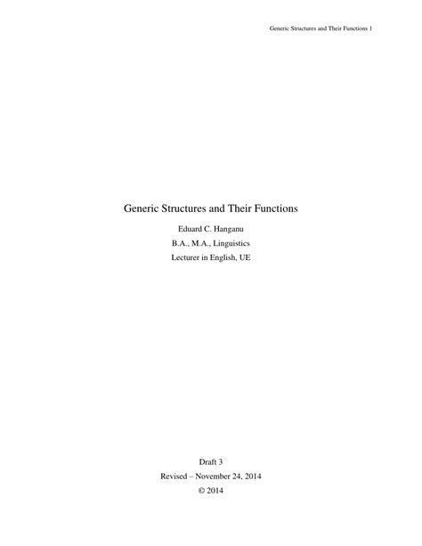 generic structures   functions