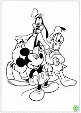 Coloring Dinokids Donald Disney Pages Duck Friends Mickey Mouse Printable Close sketch template