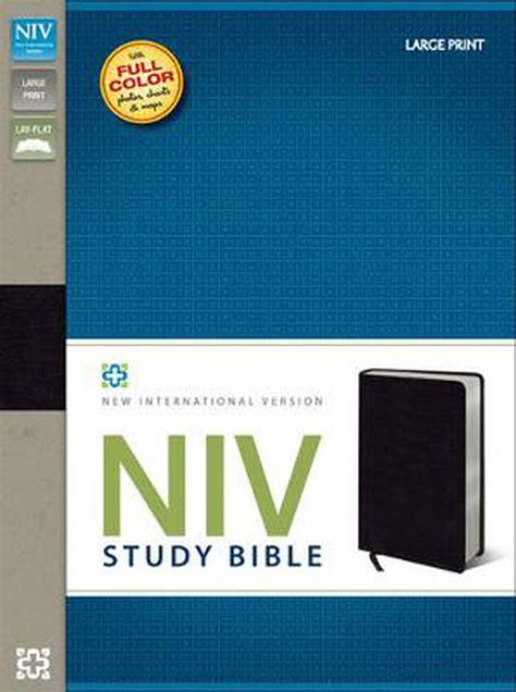 study bible niv large print  zondervan bonded leather