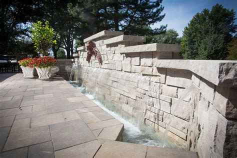 elegant water feature completes  sophisticated