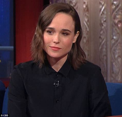 ellen page gets emotional on the late show while promoting new movie daily mail online