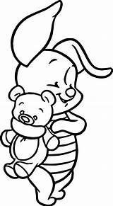 Pooh Winnie Coloring Pages Baby Piglet Disney Cartoon Drawing Cute Para Kids Tigger Printable Sheets Eeyore Color Colorear Dibujos Print sketch template