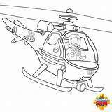 Fireman Wallaby Helicopter sketch template