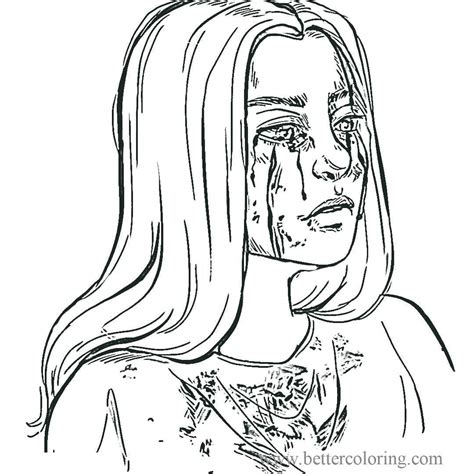 singer billie eilish coloring pages  printable coloring pages