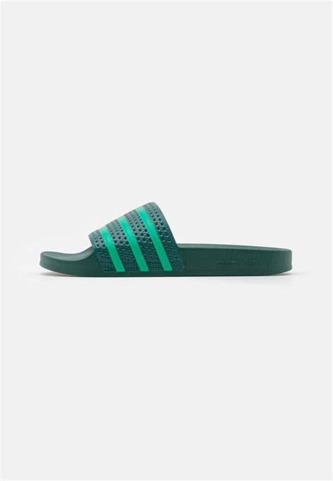 Adidas Originals Adilette Unisex Sandalias Planas Dark Green Court