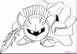 Kirby Coloring Pages Knight Meta Getdrawings sketch template